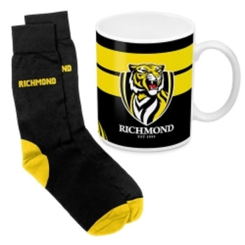 Sp- Gift Pack Afl Richmond 330Ml Coffee Mug & Adult Socks