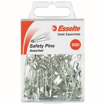 Sp- Safety Pins Esselte Assorted Pk60