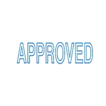 Sp- Stamp Deskmate 78X30X152 Pre-Inked Approved Blue