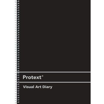 Visual Art Diary Protext A4 Pp 120Pg Black Cover