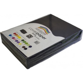 Cover Paper Rainbow A3 125Gsm Black Pk500