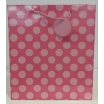 Sp- Gift Bag Ozcorp Large Pink Spot