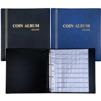 Coin Album 290X275Mm Pvc Padded Cover Inc Refills