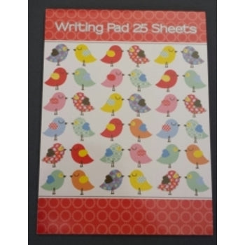 Writing Pad Ozcorp Cute Birdies 145X195Mm 25 Sheets