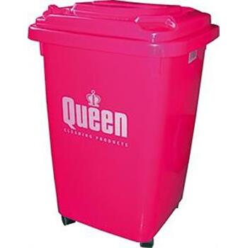 Wheelie Bin Plastic Pink 60 Litre 1/2
