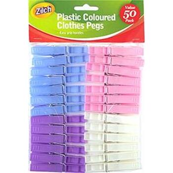 Clothes Pegs Plastic 50Pk