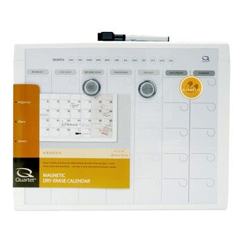 Whiteboard Quartet Basics 280X360Mm Calendar Grey
