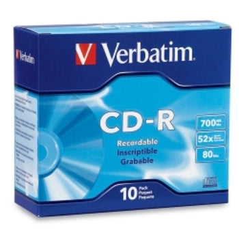 Cd-R Verbatim 80Min 52X 700Mb Slim Case Pk10