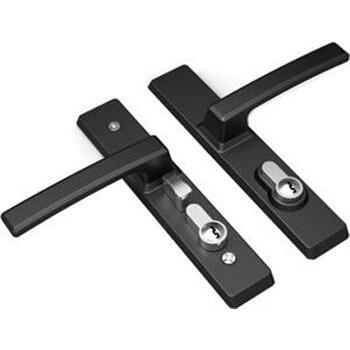 Trio Security Lock Hinged Door Black R25-HSL03BL