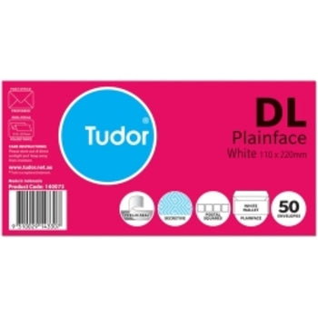 Envelope Tudor Dl S/Seal Pk50 Bx10