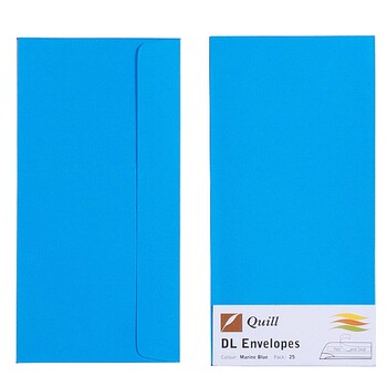Envelope Quill Dl Xl Multioffice Marine Blue Pk25