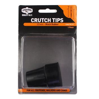 Tip Crutch Rubber Black 22mm