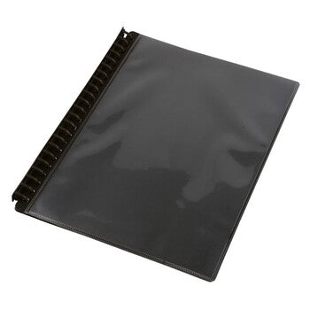 Display Book Gns A4 Refillable Insert Clear Front Black 20P