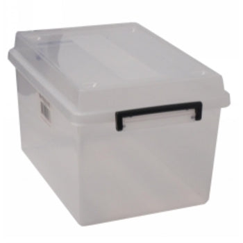 Sp- Storage Box Italplast 30L With Lid Clear
