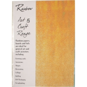 Craft Paper Rainbow A4 Glitter Asst Pk8