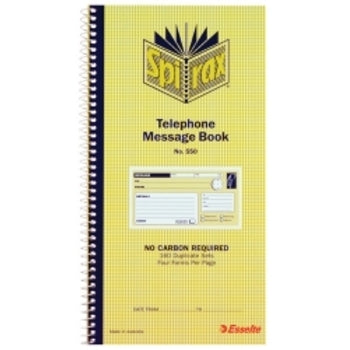 Telephone Message Book Spirax 550 C/Less