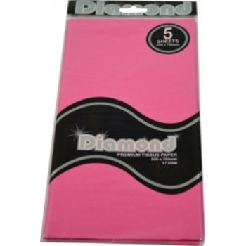 Tissue Paper Diamond 500X750Mm 17Gsm Pink 5 Shts