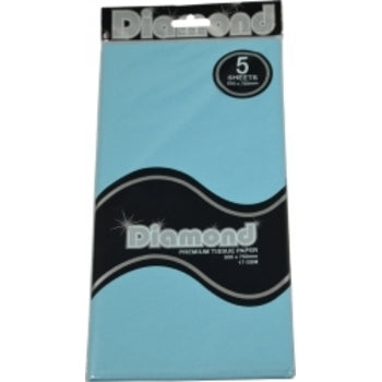 Tissue Paper Diamond 500X750Mm 17Gsm Light Blue 5 Shts