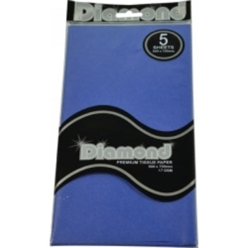 Tissue Paper Diamond 500X750Mm 17Gsm Dark Blue 5 Shts