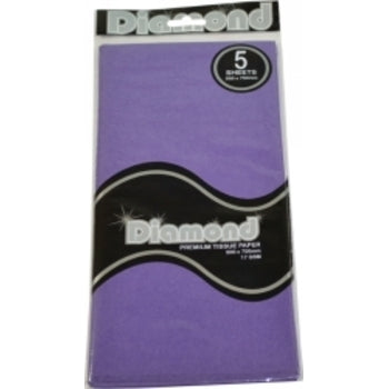 Tissue Paper Diamond 500X750Mm 17Gsm Violet 5 Shts