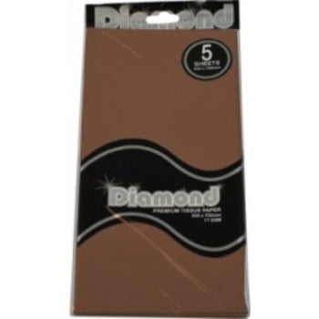Sp- Tissue Paper Diamond 500X750Mm 17Gsm Chocolate Brown 5 Shts