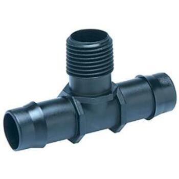 Micro Tee Barb/Thr 25mm X 3/4In Mbsp Pk2