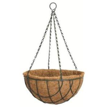 Basket Hanging Lattice Green 30cm