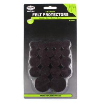 Pad Felt Assorted Brown Round Pk80