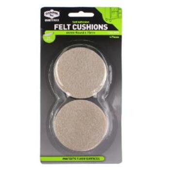 Felt Cushion Round Adhesive 70x20mm Pk4