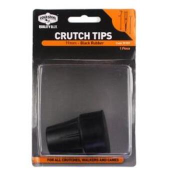 Tip Crutch Rubber Black 19