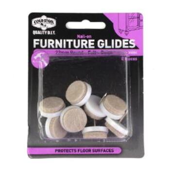 Glide Felt Nail On Beige 22mm Pk8