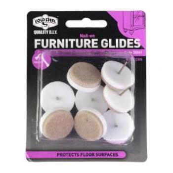 Glide Felt Nail On Beige 28mm Pk8