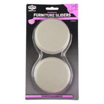 Slider Round Adhesive 89mm Pk4