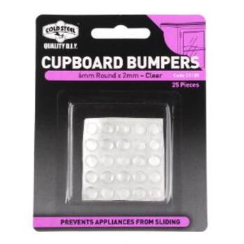 Bumper Cupboard Round Clear 6x2mm 25pce