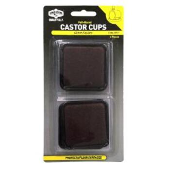 Cup Castor Felt Based 64mm Pk4