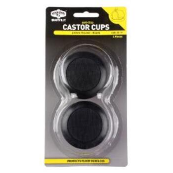 Cup Castor Anti Slip 45mm Black Pk4