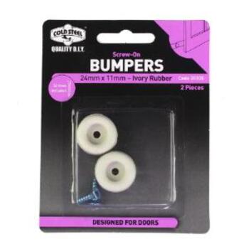 Bumper Rubber Ivory 24x11mm Pk 2