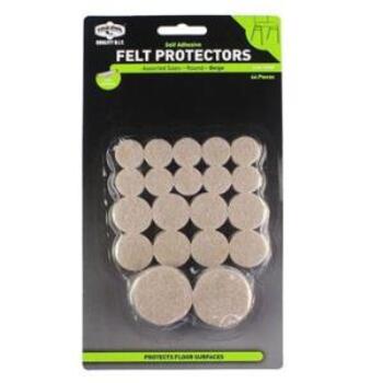 Pad Felt Assorted Brown Round Pk44