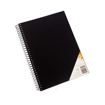 Sp- Visual Art Diary Quill A4 200 Pages Pp 110Gsm Black
