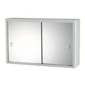 Cabinet Mirror Cube Metal White 765mm