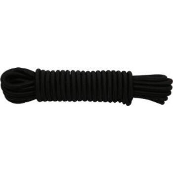 Cord Elastic Black 6mm X 12m