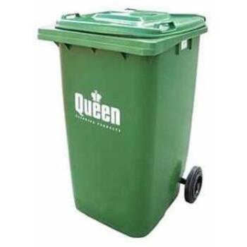 Bin Wheelie Plastic Green 120L 1/2