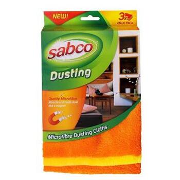 Cloth Dusting Microfibre Heavy Duty Orange 3pk Sabco