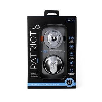 Deadbolt 3mode Round Brushed/sc Patriot