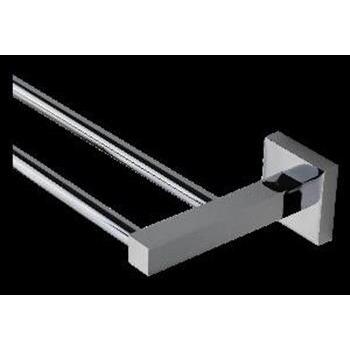 Mixx Square Builders Double Towel Rail Chrome 750mm