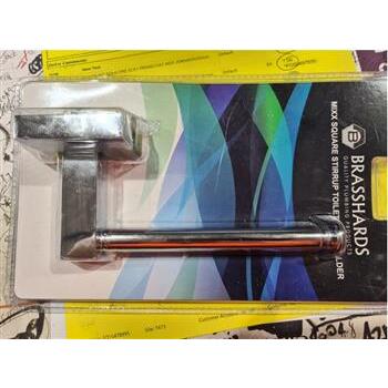 Mixx Square Builders Toilet Roll Holder Stirrup Chrome