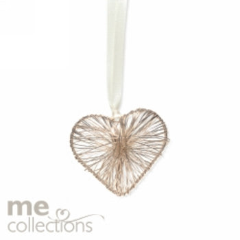 Wedding Charm Me Intricate Wire Heart Rosegold