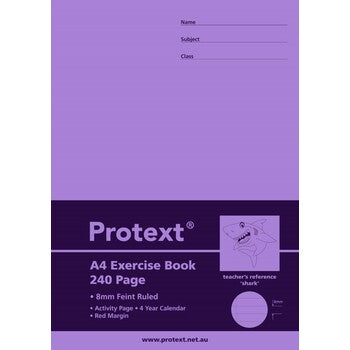 Exercise Book Protext A4 8Mm Ruled Pp Cover 240Pg