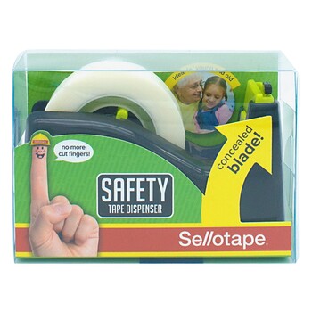 Sp- Tape Dispenser Sellotape Saftey Desktop Black