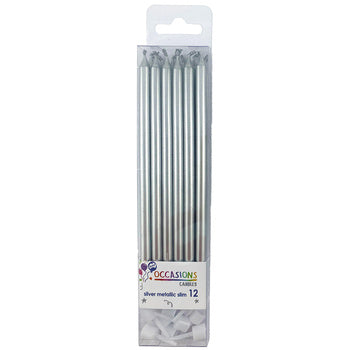 Candle Alpen Slim 120Mm Silver Pk12